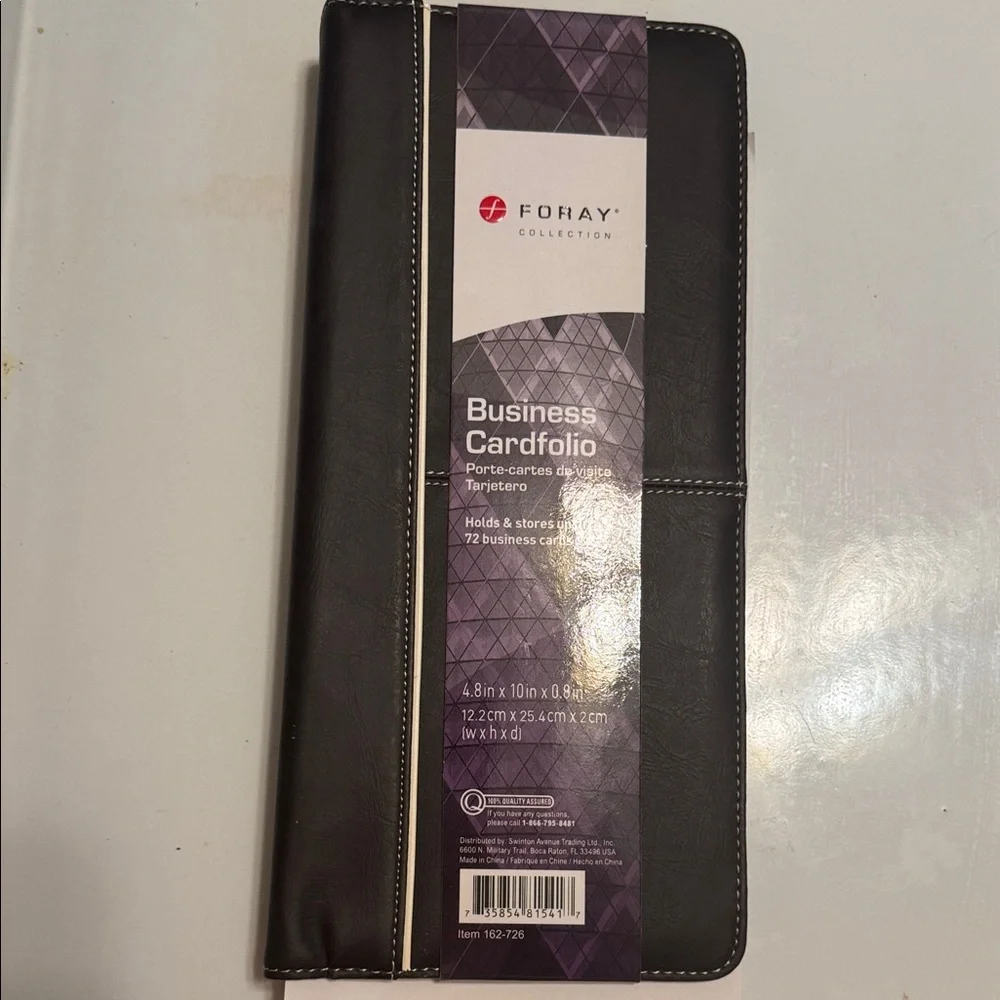 Foray Business Cardfolio Business Card Holder Brown